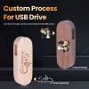 32GB 200Pcs Personalized Custom Wood USB 3.0 Flash Drive, Bulk Customized Swivel Thumb Drive, Engraved Wooden Memory Stick, Engraved/Printed Your Logo & Text for School/Office/Company/Photography view 2