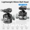 Tripod Ball Head with Knob Clamp 55mm Heavy Duty Ball Head with Mlok Rail Arca Swiss Quick Release Plate, WEYLLAN KH55 Low Profile Camera Tripod Head Mount for Hunting Photography Max Load 88lbs/40kg view 2