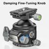 Tripod Ball Head with Knob Clamp 55mm Heavy Duty Ball Head with Mlok Rail Arca Swiss Quick Release Plate, WEYLLAN KH55 Low Profile Camera Tripod Head Mount for Hunting Photography Max Load 88lbs/40kg view 4