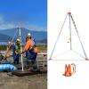 Adjustable Confined Space Tripod for Sewerage & Fire Rescue, 2600lbs Capacity, Aluminum Expandable Legs with Reflective Strips, Ideal for Cable Trenches, Wells & Tunnels view 1
