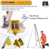Adjustable Confined Space Tripod for Sewerage & Fire Rescue, 2600lbs Capacity, Aluminum Expandable Legs with Reflective Strips, Ideal for Cable Trenches, Wells & Tunnels view 4