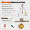 Safety Rescue Tripod for Confined Spaces  Adjustable 7' Height Tripod Kit with Self-Locking Winch (2600LBS Capacity) & Safety Belt for Well Sewer Rescue Operations view 3