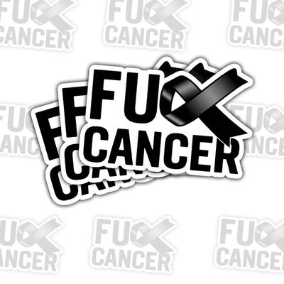 3 Pcs Fuck Cancer Sticker Gifts for Cancer Survivors, Cancer Fighters, Cancer Awareness Supporters, Inspirational Quote Seekers, Motivational Gift Seekers for Laptop, Water Bottle, Tumbler 3"x3"
