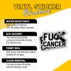 3 Pcs Fuck Cancer Sticker Gifts for Cancer Survivors, Cancer Fighters, Cancer Awareness Supporters, Inspirational Quote Seekers, Motivational Gift Seekers for Laptop, Water Bottle, Tumbler 3"x3" view 2