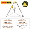 Heavy Duty Rescue Tripod System for Confined Spaces - Aluminum Lifesaving Tripod for Fire Emergencies, Cable Trenches & Sewage Rescue Operations view 2