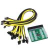 VSVAKHXC 1200w/750w Breakout Board +12pcs 6P Male to (6+2) 8P Male Power Cables Kits for PSU GPU Mining Ethereum(Board Adapter) view 2