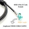 Original Rosenberger HSD Z Code to Amphenol HSD O Code LVDS Video Cable D4K10A-1D5A5-Z to Right Angle 3HSD-UORJ-C44W0 Automotive LVDS HD Camera Cable Harness for ADAS, Infotainment (0.5M/1.64FT) view 3