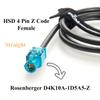 Original Rosenberger HSD Z Code to Amphenol HSD O Code LVDS Video Cable D4K10A-1D5A5-Z to Right Angle 3HSD-UORJ-C44W0 Automotive LVDS HD Camera Cable Harness for ADAS, Infotainment (0.5M/1.64FT) view 4