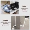 HDYZJQ Corner Cable Raceway Kit 2 Pack, Self-Adhesive Thin Wire Hider for Floor Wall and Ceiling Baseboard, 100cm Length Cable Channel Raceway Wire Cover(White,WxH-32x32mm) view 4