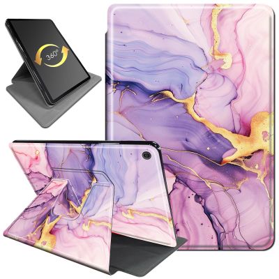360Rotating Stand Case for Amazon Fire HD 10 Tablet (13th Gen, 2023 Release) 10.1", PU Leather Folio Durable Shockproof Protective Case with Auto Wake/Sleep for Men Women, Pink Marble 1