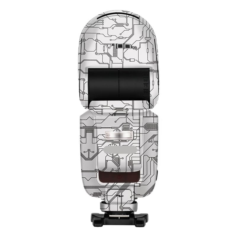 Camera Flash Protector Coat Protective Film for Godox V100 Body Vinly Wrap Skin Premium Sticker Photography Decal V100 (Circuit White)