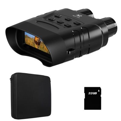 Luocute Night Binoculars, 4X Optical Zoom, 5X Digital Zoom, 1080P Video, 32GB Card, 250-300m Viewing Range, IP66 for Wildlife Observation, Camping