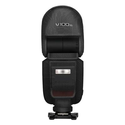 Camera Flash Protector Coat Protective Film for Godox V100 Body Vinly Wrap Skin Premium Sticker Photography Decal V100 (Circuit Black)