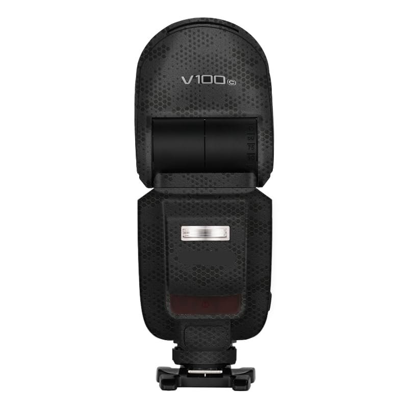 Camera Flash Protector Coat Protective Film for Godox V100 Body Vinly Wrap Skin Premium Sticker Photography Decal V100 (Mamba Black)