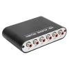 Sonew Advanced 5.1 Channel Digital Audio Converter with DTSAC3 Audio Decoder for Home, Concert Hall, Cinema - Optical, Coax to Analog Decoder (Host + USB + Fiber Optic) view 4