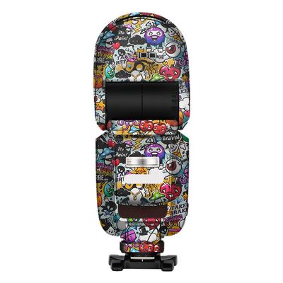 Camera Flash Protector Coat Protective Film for Godox V100 Body Vinly Wrap Skin Premium Sticker Photography Decal V100 (Graffiti White)