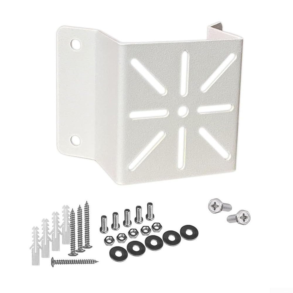 Corner Mounting Bracket for Security Cameras Stainless Steel Construction for Enhanced Protection (White )