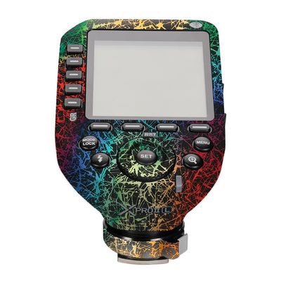 for GODOX XPro II Wireless Flash Trigger Decal Skin Vinyl Wrap Film Camera Flash Body Protective Sticker Protector Coat X Pro II (Splash Rainbow Black)