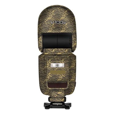 Camera Flash Protector Coat Protective Film for Godox V100 Body Vinly Wrap Skin Premium Sticker Photography Decal V100 (Wave Gold)