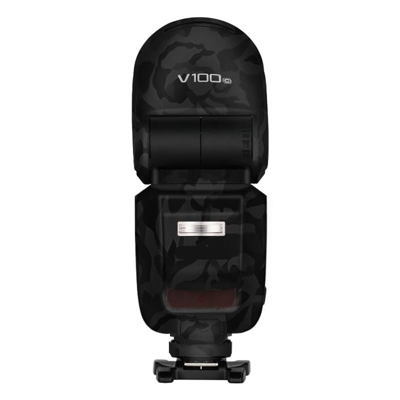 Camera Flash Protector Coat Protective Film for Godox V100 Body Vinly Wrap Skin Premium Sticker Photography Decal V100 (Shadow Camo Black)