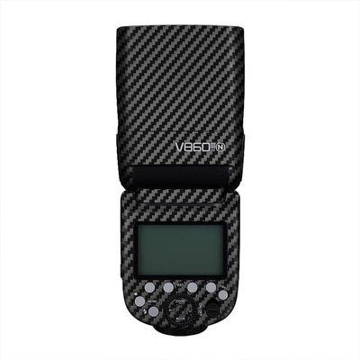 V860 Camera Flash Skin Coat Wrap Protective Film Body Decal Anti-Scratch Sticker Accessories for Godox V860 (Carbon Fiber Black)