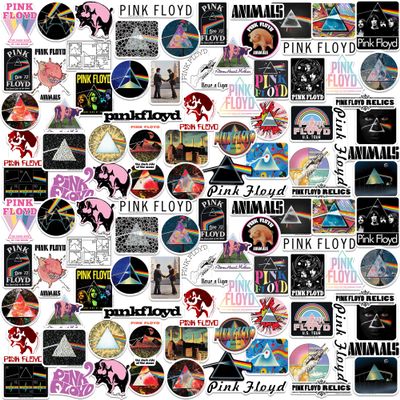 Pink Floyd 150ct Vinyl Large Deluxe Stickers Variety Pack - Laptop, Water Bottle, Scrapbooking, Tablet, Skateboard, Indoor/Outdoor
