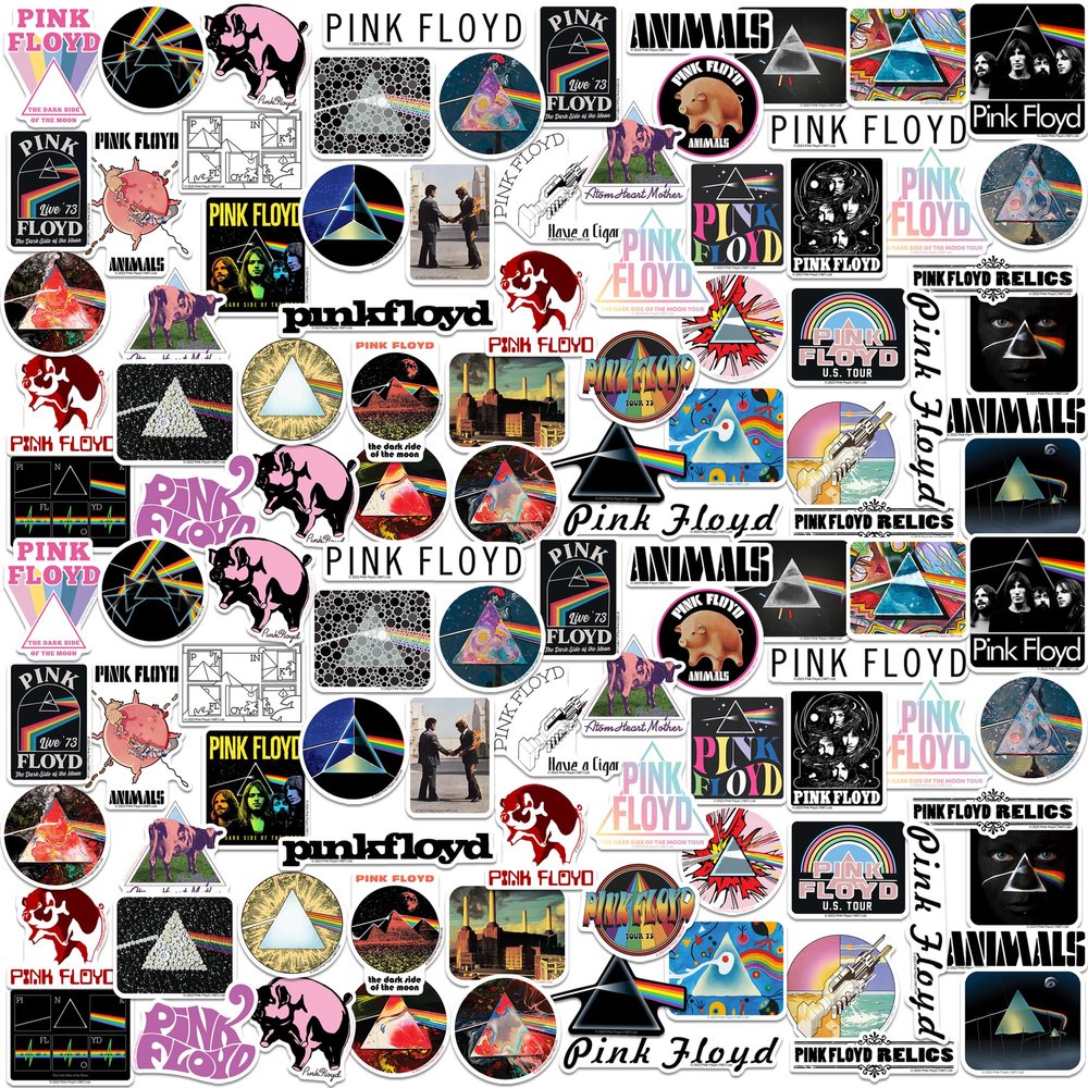 Pink Floyd 150ct Vinyl Large Deluxe Stickers Variety Pack - Laptop, Water Bottle, Scrapbooking, Tablet, Skateboard, Indoor/Outdoor