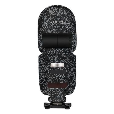 Camera Flash Protector Coat Protective Film for Godox V100 Body Vinly Wrap Skin Premium Sticker Photography Decal V100 (Contour Black White)