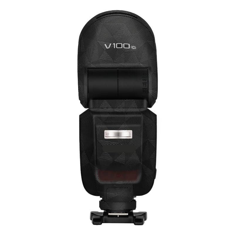 Camera Flash Protector Coat Protective Film for Godox V100 Body Vinly Wrap Skin Premium Sticker Photography Decal V100 (Triangle Black)
