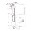 GAOFEMZ tv Wall Mount 13-37 Inch TV Ceiling Mount, Aluminum TV Bracket Folding, for Under Cabinet Kitchen, Retractable, Fold Down view 2