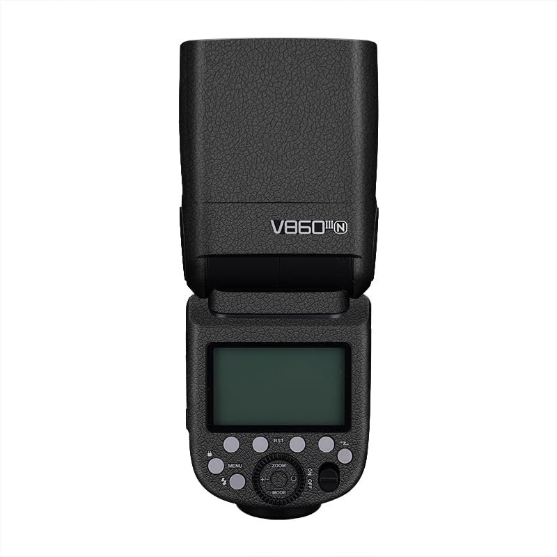 V860 Camera Flash Skin Coat Wrap Protective Film Body Decal Anti-Scratch Sticker Accessories for Godox V860 (Leather Black)