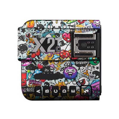 Anti-Scratch Camera Flash Sticker for Godox X2T Wireless Flash Trigger Flash Coat Wrap Protective Film Body Protector Skin Cover X 2T(Graffiti White)