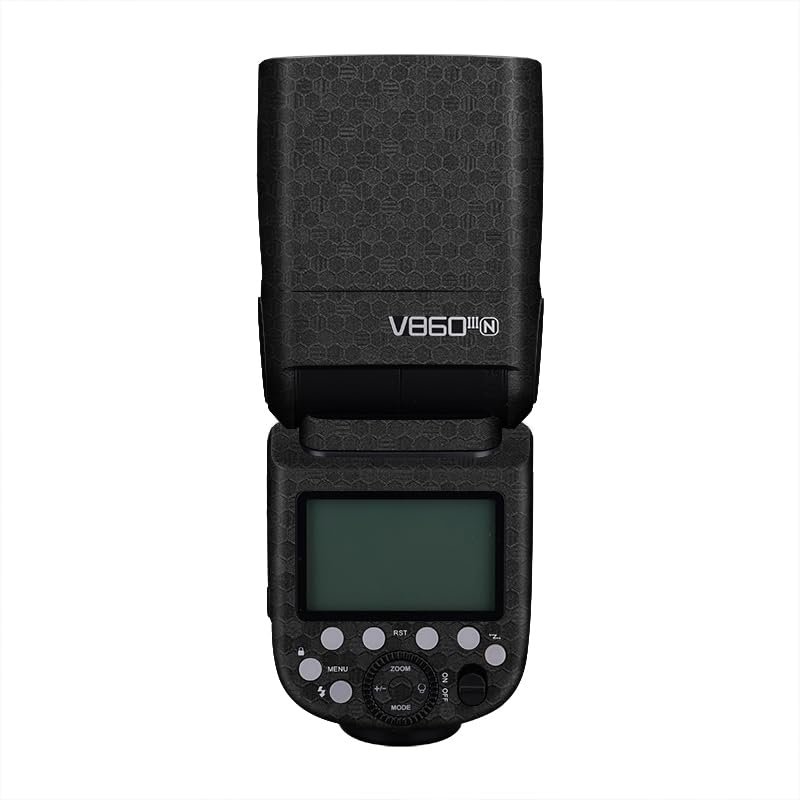 V860 Camera Flash Skin Coat Wrap Protective Film Body Decal Anti-Scratch Sticker Accessories for Godox V860 (Honeycomb Black)