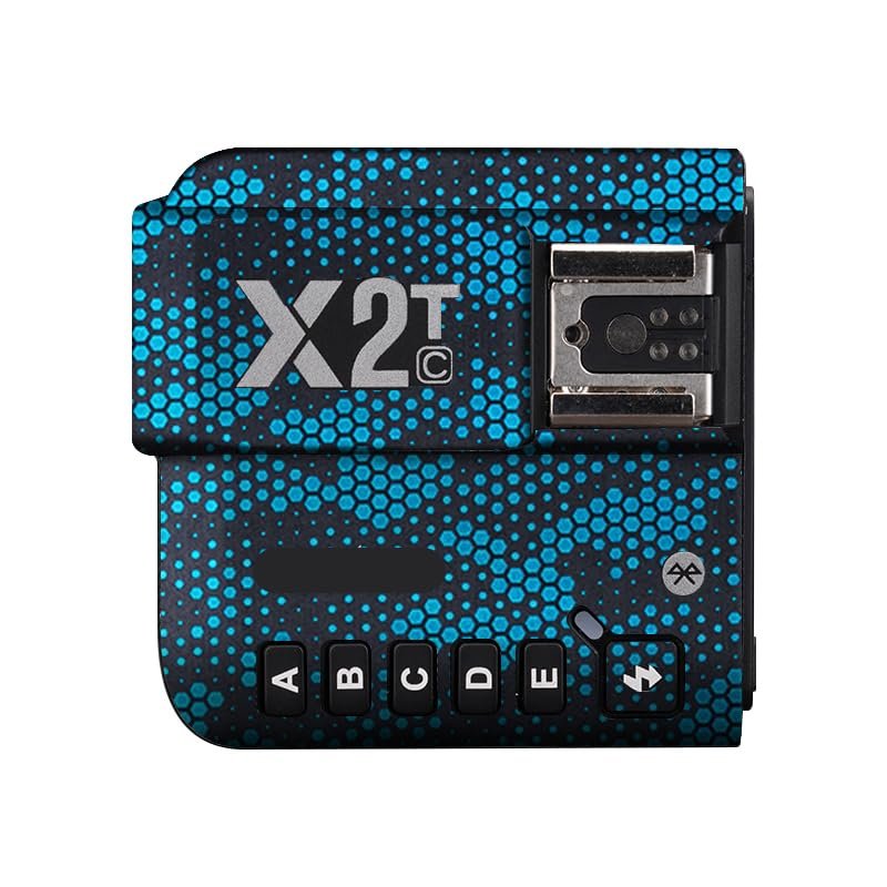 Anti-Scratch Camera Flash Sticker for Godox X2T Wireless Flash Trigger Flash Coat Wrap Protective Film Body Protector Skin Cover X 2T(Mamba Blue)
