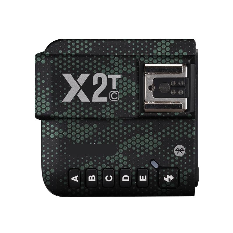 Anti-Scratch Camera Flash Sticker for Godox X2T Wireless Flash Trigger Flash Coat Wrap Protective Film Body Protector Skin Cover X 2T(Mamba Green)