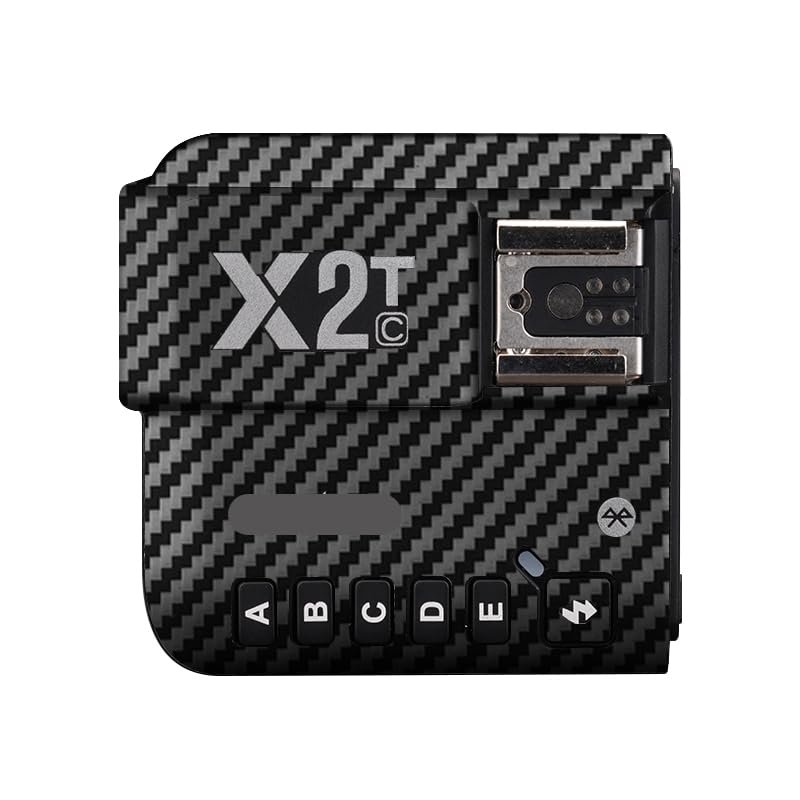 Anti-Scratch Camera Flash Sticker for Godox X2T Wireless Flash Trigger Flash Coat Wrap Protective Film Body Protector Skin Cover X 2T(Carbon Fiber Black)