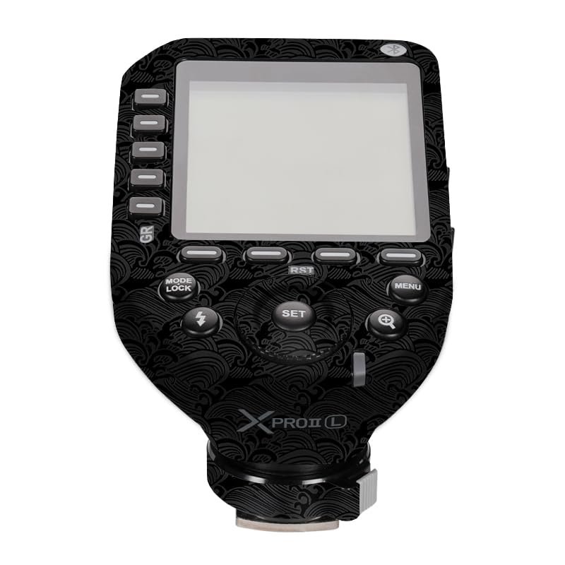 for GODOX XPro II Wireless Flash Trigger Decal Skin Vinyl Wrap Film Camera Flash Body Protective Sticker Protector Coat X Pro II (Wave Black)