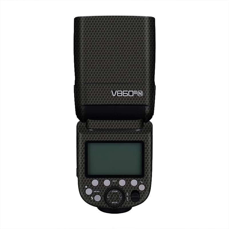 V860 Camera Flash Skin Coat Wrap Protective Film Body Decal Anti-Scratch Sticker Accessories for Godox V860 (Matrix Black)