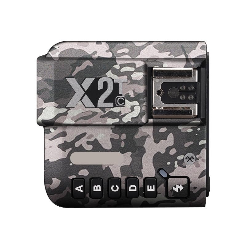 Anti-Scratch Camera Flash Sticker for Godox X2T Wireless Flash Trigger Flash Coat Wrap Protective Film Body Protector Skin Cover X 2T(Field Camouflage)