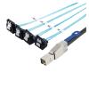 1.0M MI NI S*A*S HD SFF-8644 36P with IC Male to 4 SATA 7P Female 90 Degree Server Ra*/id Cable adpter view 4