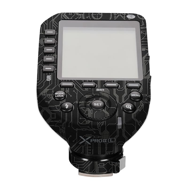 for GODOX XPro II Wireless Flash Trigger Decal Skin Vinyl Wrap Film Camera Flash Body Protective Sticker Protector Coat X Pro II (Circuit Titanium)