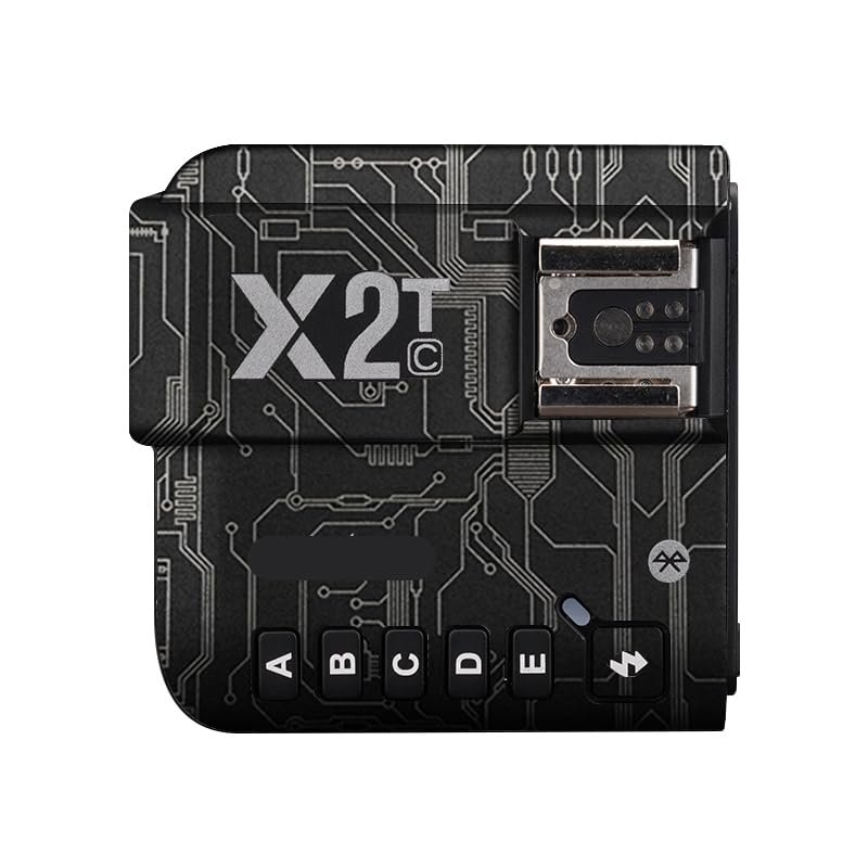 Anti-Scratch Camera Flash Sticker for Godox X2T Wireless Flash Trigger Flash Coat Wrap Protective Film Body Protector Skin Cover X 2T(Circuit Titanium)