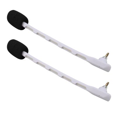 EBTOOLS Detachable Microphone, Replacement Game Mic 3.5mm, Detachable Microphone Boom, Fit for Astro TR, Noise Cancelling, Lossless Sound Quality, Bendable, 2 Pack (White)