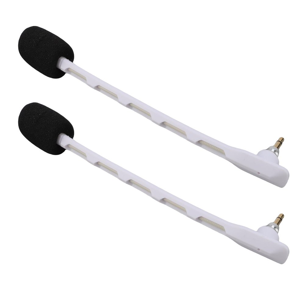 EBTOOLS Detachable Microphone, Replacement Game Mic 3.5mm, Detachable Microphone Boom, Fit for Astro TR, Noise Cancelling, Lossless Sound Quality, Bendable, 2 Pack (White)