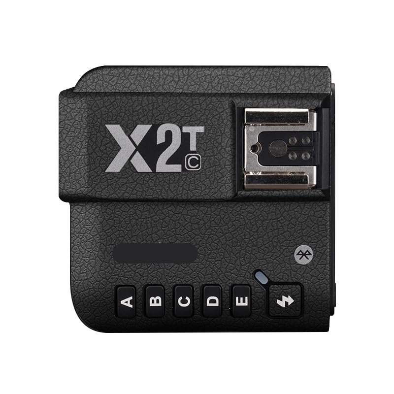 Anti-Scratch Camera Flash Sticker for Godox X2T Wireless Flash Trigger Flash Coat Wrap Protective Film Body Protector Skin Cover X 2T(Leather Black)