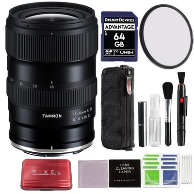 Tamron 16-30mm f/2.8 Di III VXD G2 Lens Compatible with Nikon Z Mount with Advance Accessories and Travel Bundle | AFA064Z700 | Tamron 16-30mm Lens