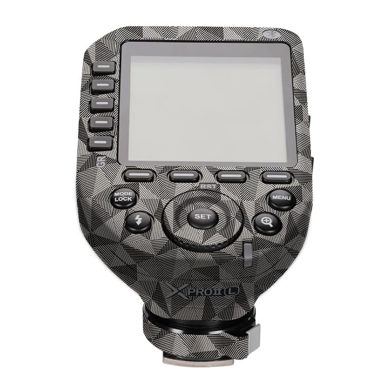 for GODOX XPro II Wireless Flash Trigger Decal Skin Vinyl Wrap Film Camera Flash Body Protective Sticker Protector Coat X Pro II (Triangle Titanium)