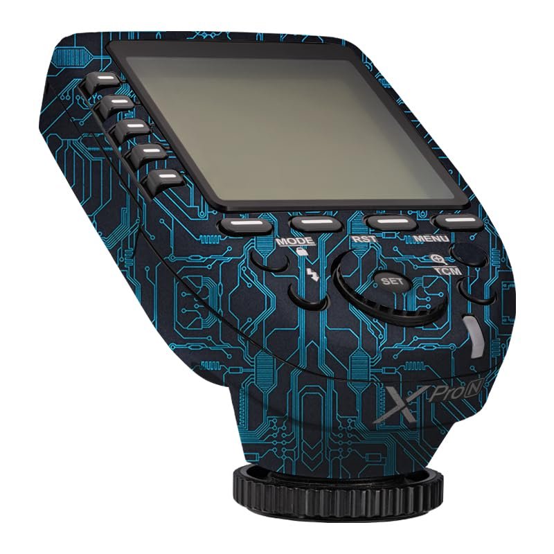 X Pro Flash Skin Coat Wrap Protective Film Body Decal Anti-Scratch Sticker Accessories for Godox XPro Wireless Flash Trigger(Circuit Blue)