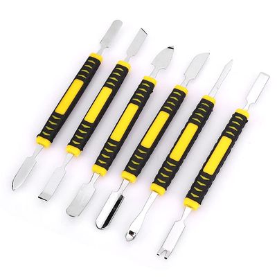 Sonew 6 in 1 Carbon Steel High Hardness Mobile Phone Pry Bar with Flat Ends for Precise Opening and Removal Tool Knife - Compact Mobile Phone Repair Kit