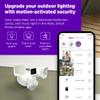 Roku Floodlight Camera for Home Security, Wired Outdoor 1080p HD Security Cam with 270 Night Vision, Dimmable Floodlights, Motion & Sound Detection, Remote Monitoring, 90-Day Subscription (Renewed) view 2